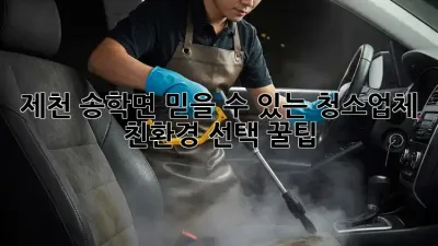 제천 송학면 믿을 수 있는 청소업체 ✨ 친환경 선택 꿀팁!